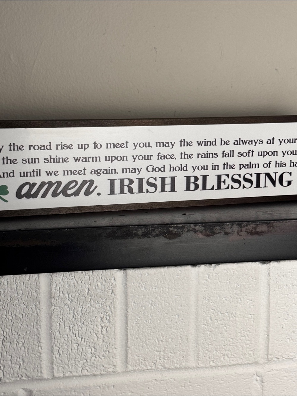 Irish Blessing Wall Sign - White and Black